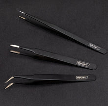 Load image into Gallery viewer, Matt Black Stainless Steel Planner Tweezers