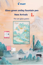 Load image into Gallery viewer, Pilot Kakuno Green Glass Fountain Pen Set - Limited Edition