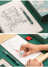Load image into Gallery viewer, Pilot Kakuno Green Glass Fountain Pen Set - Limited Edition