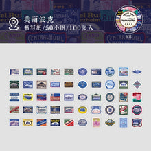 Load image into Gallery viewer, Vintage Style Stickers in a Tin Box (100pcs) - Original Kawaii Pen