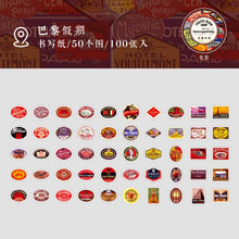 Load image into Gallery viewer, Vintage Style Stickers in a Tin Box (100pcs) - Original Kawaii Pen