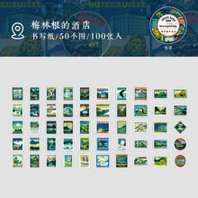 Load image into Gallery viewer, Vintage Style Stickers in a Tin Box (100pcs) - Original Kawaii Pen