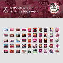 Load image into Gallery viewer, Vintage Style Stickers in a Tin Box (100pcs) - Original Kawaii Pen