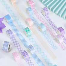 Load image into Gallery viewer, Basic Color Plaid Masking Tape Sets