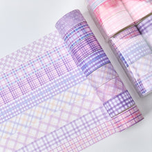 Load image into Gallery viewer, Basic Color Plaid Masking Tape Sets