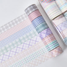 Load image into Gallery viewer, Basic Color Plaid Masking Tape Sets