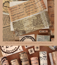 Load image into Gallery viewer, Japanese Vintage Style Life Series Masking Tapes