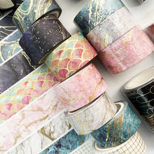 Load image into Gallery viewer, Gold Foiled Nature Washi Tape Set