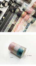 Load image into Gallery viewer, Gold Foiled Nature Washi Tape Set