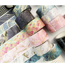Load image into Gallery viewer, Gold Foiled Nature Washi Tape Set