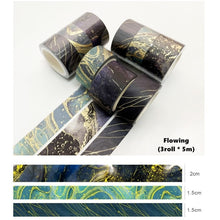 Load image into Gallery viewer, Gold Foiled Nature Washi Tape Set