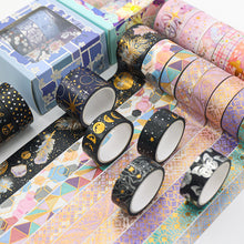 Load image into Gallery viewer, Universe & Floret Gold Foiled Masking Tape Sets - Limited Edition - Original Kawaii Pen