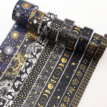 Load image into Gallery viewer, Universe & Floret Gold Foiled Masking Tape Sets - Limited Edition - Original Kawaii Pen