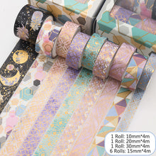 Load image into Gallery viewer, Universe & Floret Gold Foiled Masking Tape Sets - Limited Edition - Original Kawaii Pen