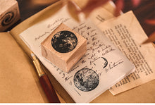 Load image into Gallery viewer, Phases of Moon & Plant Atlas Rubber Stamp Set (7pcs)