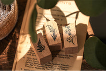 Load image into Gallery viewer, Phases of Moon & Plant Atlas Rubber Stamp Set (7pcs)