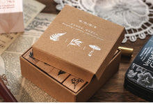 Load image into Gallery viewer, Phases of Moon & Plant Atlas Rubber Stamp Set (7pcs)