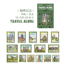 Load image into Gallery viewer, Travel Alone Series Golden Stickers