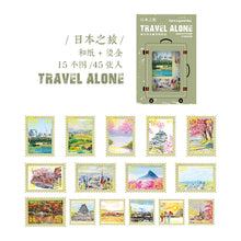Load image into Gallery viewer, Travel Alone Series Golden Stickers