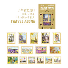 Load image into Gallery viewer, Travel Alone Series Golden Stickers