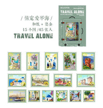 Load image into Gallery viewer, Travel Alone Series Golden Stickers