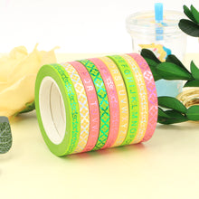 Load image into Gallery viewer, Colorful Gold Foiled Slim Washi Tape Set (3pcs)