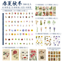 Load image into Gallery viewer, Japanese Vintage Botanical Sticker Set (300 pcs) - Original Kawaii Pen