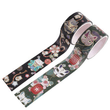 Load image into Gallery viewer, Japanese Culture Gold Foiled Washi Tape Set (12pcs)