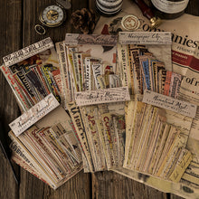 Load image into Gallery viewer, Vintage Style Newspaper Long Stickers (100 pcs a set)