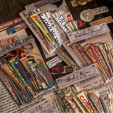 Load image into Gallery viewer, Vintage Style Newspaper Long Stickers (100 pcs a set)