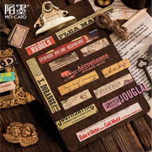 Load image into Gallery viewer, Vintage Style Newspaper Long Stickers (100 pcs a set)