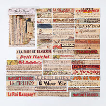 Load image into Gallery viewer, Vintage Style Newspaper Long Stickers (100 pcs a set)
