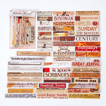 Load image into Gallery viewer, Vintage Style Newspaper Long Stickers (100 pcs a set)