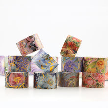 Load image into Gallery viewer, Vintage Style Gold Foiled Blossom Masking Tape Set