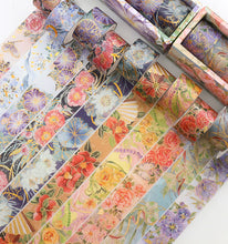 Load image into Gallery viewer, Vintage Style Gold Foiled Blossom Masking Tape Set