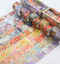Load image into Gallery viewer, Vintage Style Gold Foiled Blossom Masking Tape Set