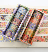 Load image into Gallery viewer, Vintage Style Gold Foiled Blossom Masking Tape Set