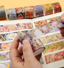 Load image into Gallery viewer, Vintage Style Gold Foiled Blossom Masking Tape Set