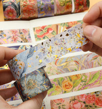 Load image into Gallery viewer, Vintage Style Gold Foiled Blossom Masking Tape Set