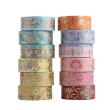 Load image into Gallery viewer, Floret Gold Foiled Washi Tape Set - Limited Edition - Original Kawaii Pen