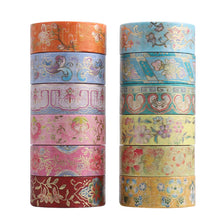 Load image into Gallery viewer, Floret Gold Foiled Washi Tape Set - Limited Edition - Original Kawaii Pen