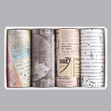 Load image into Gallery viewer, Vintage Style Newspaper Extra Wide Masking Tape Set - Original Kawaii Pen
