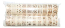 Load image into Gallery viewer, White & Gold Washi Tape Set