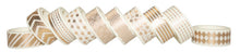 Load image into Gallery viewer, White & Gold Washi Tape Set