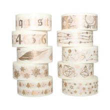 Load image into Gallery viewer, White & Gold Washi Tape Set