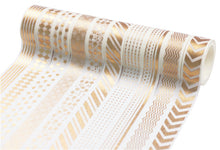 Load image into Gallery viewer, White & Gold Washi Tape Set
