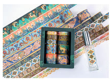 Load image into Gallery viewer, Japanese Vintage Style Foiled Masking Tapes (8-Designs)