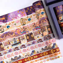 Load image into Gallery viewer, Japanese Vintage Style Foiled Masking Tapes (8-Designs)