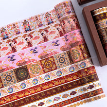 Load image into Gallery viewer, Japanese Vintage Style Foiled Masking Tapes (8-Designs)