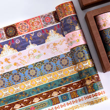 Load image into Gallery viewer, Japanese Vintage Style Foiled Masking Tapes (8-Designs)